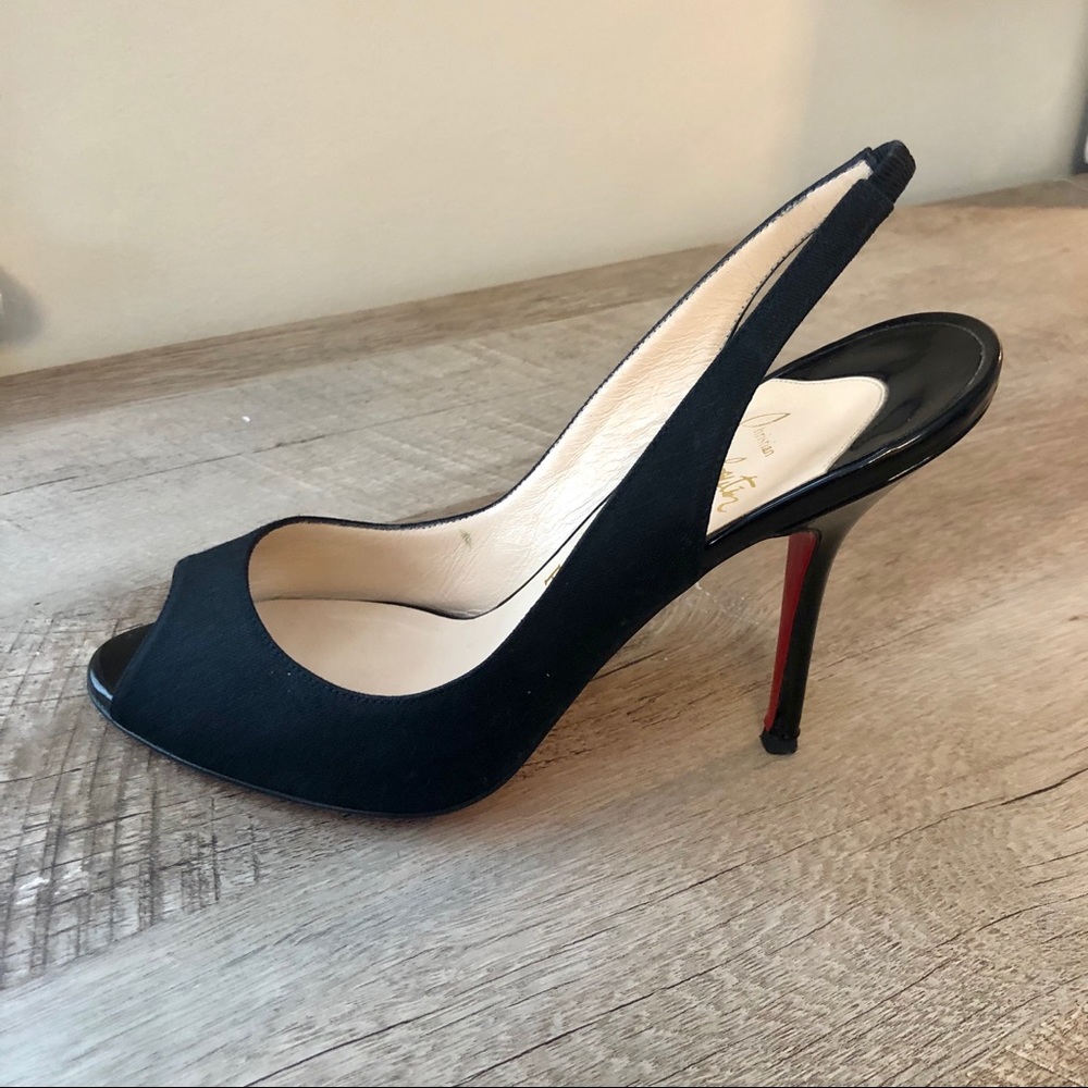 Christian Louboutin Peep-toe Slingback Heels